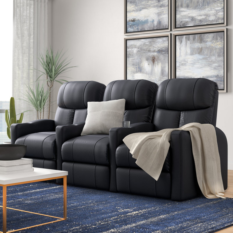 Latitude Run® Home Theater Sofa (Row of 3) & Reviews Wayfair.ca